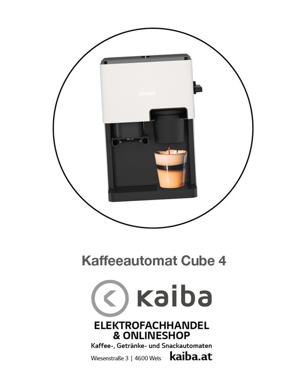 2. Preis: Kaffeeautomat Cube 4 von kaiba Elektrofachhandel